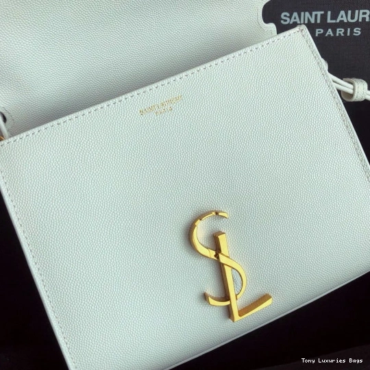 Tony Luxuries DE BAG HANDLE EMBOSSED IN MINI POUDRE GRAIN TOP YSL LEATHER CASSANDRA 0711